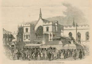 Palace Yard, Railway Committee Rooms foran Westminster Hall av G.F. Sargent