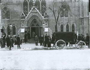 Mrs Gilberts begravelse, Bloomingdale Reformed Dutch Church, New York City av G.P. Hall und Sohn