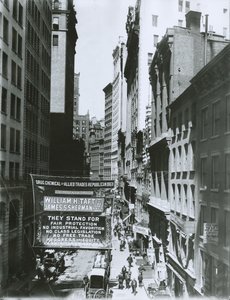 Taft og Sherman Banner på Maiden Lane, New York City, 1908 av G.P. Hall und Sohn
