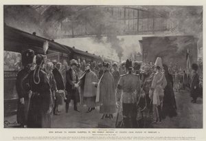 Kong Edward VII tok farvel med den tyske keiseren på Charing Cross Station 5. februar