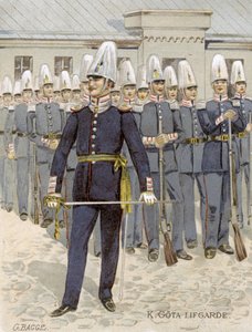 Svensk livgarde, Stockholm, Sverige, 1901 av G Bagge