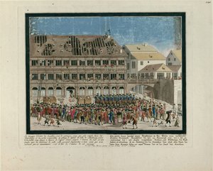 Dagen 21. juli 1789. Stormingen av Strasbourgs rådhus 21. juli 1789, ca. 1790. av G. Devere