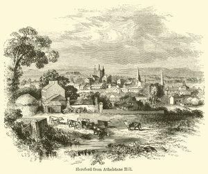 Hereford fra Athelstane Hill av G. F. Sargent