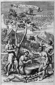 Musikalsk scene, illustrasjon fra bok 2 del 2 kapittel 7 av 