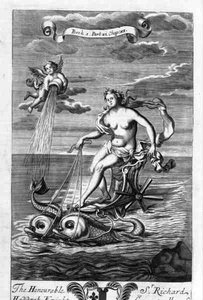 Venus Riding her Chariot Drawn by Dolphins, illustrasjon fra bok 1, del 6, kapittel 11 av 