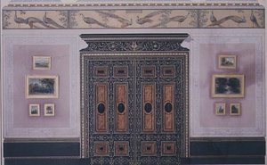Design for interiøret til No.1 Grosvenor Crescent, London av G. Hutchinson