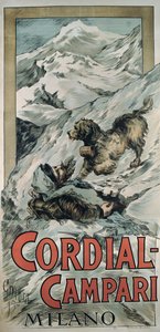 Plakatannonsering «Cordial-Campari Milano» av G. Mora