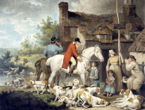 Utenfor en Country Alehouse, gravert av William Ward av G. and Ward J. Morland