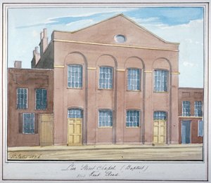 Lion Street Baptist Chapel, utenfor New Kent Road, Southwark, London, 1826