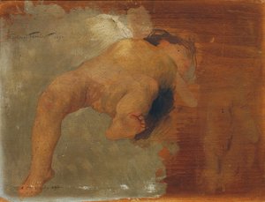 Tilbakelent putto av Gabriel Ferrier