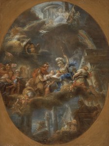 Adel tilbyr de keiserlige russiske barna til Minerva, ca. 1795