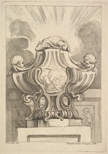 Design for en urne, 1725-72. av Gabriel Huquier