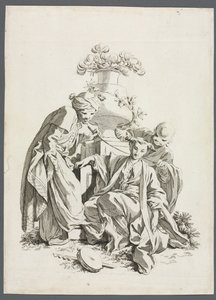 Sansene: Berøring etter Boucher. av Gabriel Huquier