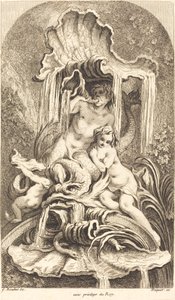 Triton og nymfe av Gabriel Huquier after François Boucher