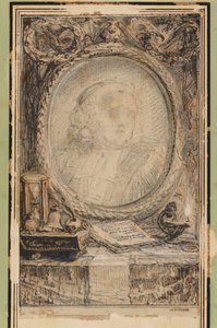 Allegorical Frame with a Bat   1220413   no       norwegian Successfully Translated  Original: Hybrid yellow chrysanthemum, Chrysanthemum indicum. ,1893 (engraving) Translat: Hybrid yellow chrysanthemum, Chrysanthemum indicum. ,1893 (engraving) 1400984 no  av Gabriel Jacques de Saint Aubin