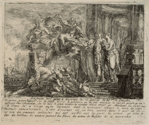 Allegori om rekonvalesensen til Dauphinen av Gabriel Jacques de Saint Aubin