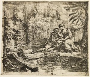 Galant samtale av Gabriel Jacques de Saint Aubin