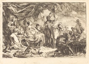 Laban søker sine guder av Gabriel Jacques de Saint Aubin