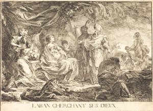 Laban søker sine guder av Gabriel Jacques de Saint Aubin