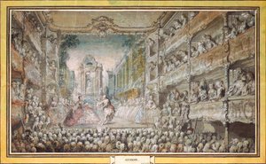Fremførelsen av Armida i det gamle auditoriet i operahuset, etter 1761.