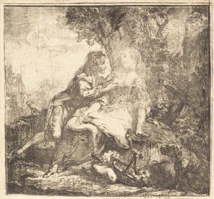 De to elskerne av Gabriel Jacques de Saint Aubin