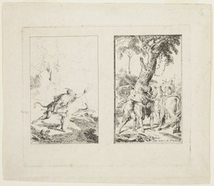 Vignetter for "New Voyages to the West Indies" av Chevalier Bossu