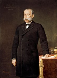 Portrett av Manuel ALONSO MARTINEZ (1827-1891), spansk advokat og politikermedlem av Liberal Union Party Madrid, Deputertkongressen.   Maleri av Gabriel Maureta (1800-tallet). av Gabriel Maureta Aracil