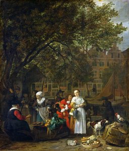 Et urtemarked i Amsterdam av Gabriel Metsu