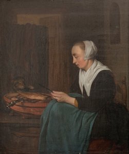 En sovende selger av Gabriel Metsu