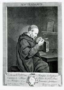 Portrett av Michel Nostradamus (1503-66) gravert av Christian von Mechel (1737-1817) 1762 av Gabriel Metsu