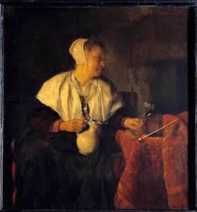 Ribotteren. Maleri av Gabriel Metsu (1629 - 1667) Ec. Hol. av Gabriel Metsu
