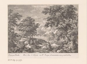 Elias matet av ravner Landskap med bibelske scener (serietittel) av Gabriel Perelle