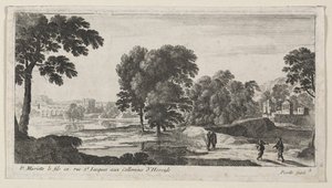Landskap med figurer av Gabriel Perelle
