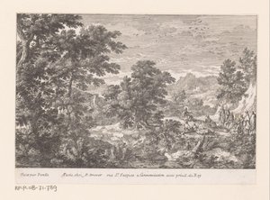 Landskap med Kristus som taler til disipler Landskap med bibelske scener (serietittel) av Gabriel Perelle