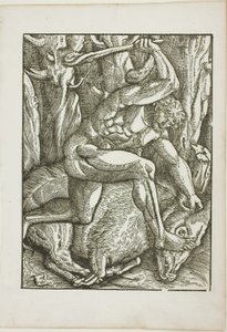 The Labors of Hercules: Hercules subduing the Erymanthian Boar