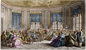 En musikkkonsert gitt av Madame la Comtesse de Saint Brisson - grav av Duclos d