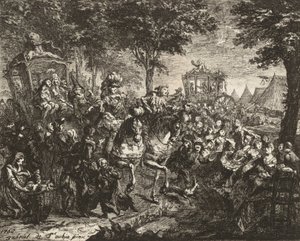 Utsikt over Beson-messen, 1750. av Gabriel de Saint Aubin