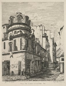 Etsninger av gamle Paris: Tidligere medisinsk skole, rue de la Bucherie
