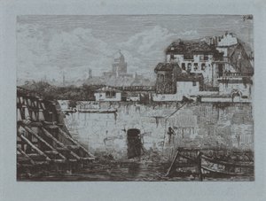 Ruinene av Hôtel de Brentonvilliers, på spissen av Île Saint-Louis