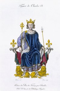 Figur av Charles VI, gravert av Amedee Peree, fra 