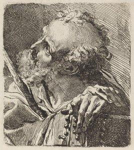 Byste av en helgen av Gaetano Gandolfi