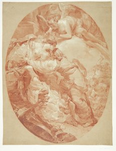 Death of Dido - Oval komposisjon av Gaetano Gandolfi