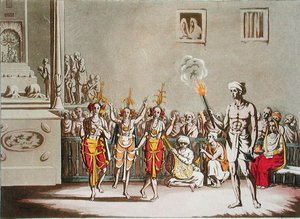 Tre Baltok feirer den hinduistiske festivalen Giolen-Giatrah, plate 52 fra 