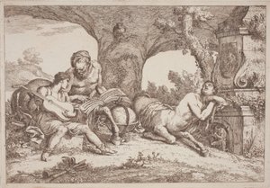 Chiron lærer musikk til Achilles