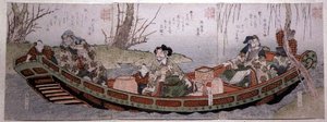 Sendai Group Triptych: Three Heroes of the Kingdom of Shu, ca. 1818-30 (treblokktrykk)