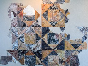 Marmorbelegg i opus sektile fra et romersk offentlig monument