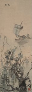 En fisker i et landskap av Gao Qifeng