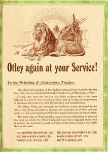 Otley igjen til tjeneste - Til trykkeri- og skrivesaker, 1919 av Garratt and Atkinson