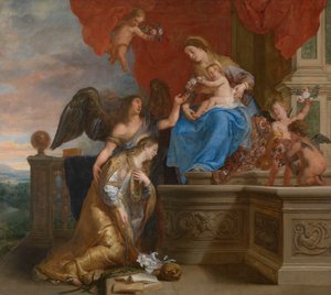 Die Krönung der heiligen Rosalia av Gaspar De Crayer