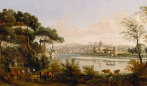 Utsikt over Firenze av Gaspar van Wittel